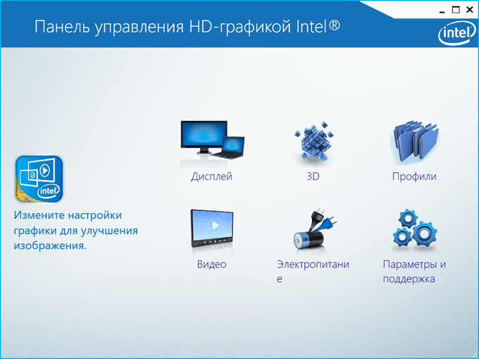 Панель управления HD-графикой Intel