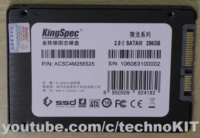Обратная сторона SSD KingSpec