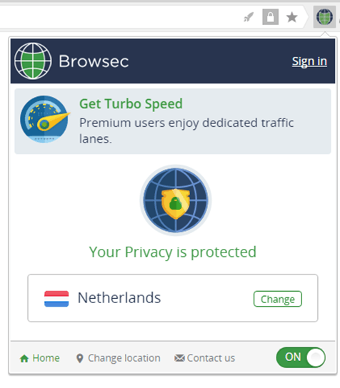 Browsec позволяет обойти блокировку сайтов