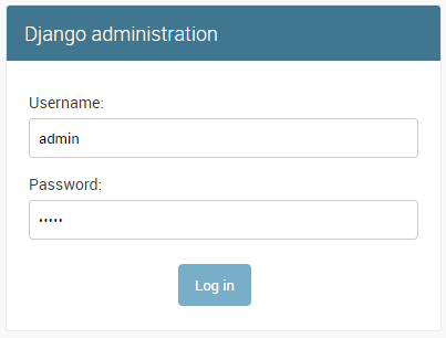 Django administration - форма входа